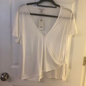 Lucky Brand woman’s white top with tie on the side